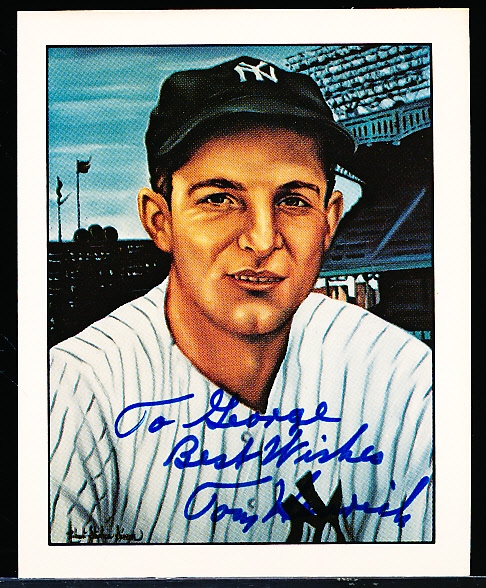 Autographed 1983 TCMA 50 Years of Yankee All-Stars 1933-83 Bsbl. #18 Tommy Henrich