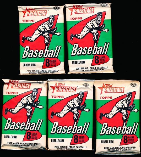 2007 Topps Heritage Bsbl.- 5 Unopened Packs