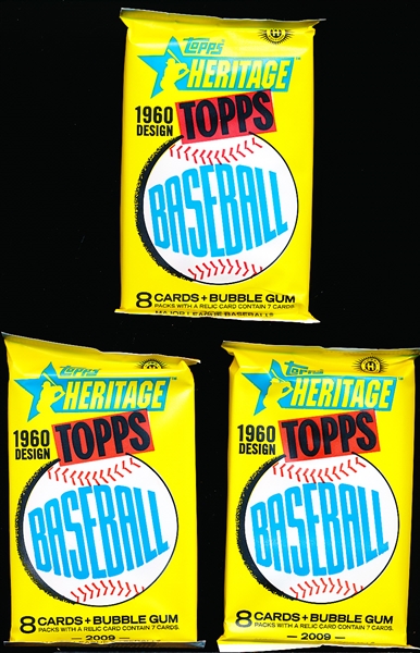 2009 Topps Heritage Bsbl.- 3 Unopened Packs