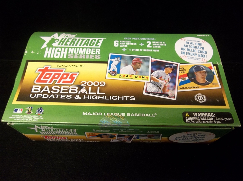 2009 Topps Heritage High Number Bsbl.- 18 Unopened Packs in Original Display Box