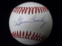 Autographed Gene Conley Official Spalding SS-0048 League Bsbl.