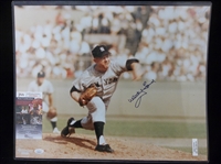 Autographed Whitey Ford New York Yankees MLB Color 16” x 20” Game Action Photo- JSA Certified