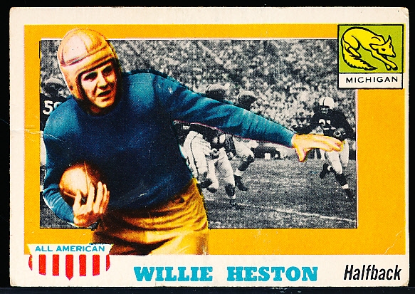 1955 Topps All-American Ftbl. #93 W. Heston SP, Michigan