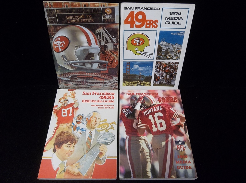 1972-89 San Francisco 49ers NFL Media Guides- 4 Diff.