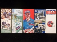 1974-87 Buffalo Bills NFL Media Guides- 5 Diff.