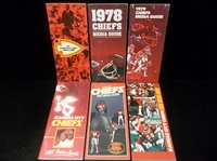 1974-88 Kansas City Chiefs NFL Media Guides- 6 Diff.