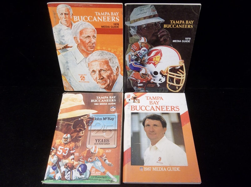 1978-87 Tampa Bay Buccaneers Media Guides- 4 Diff.