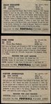 1952 Bowman Football Large- 3 Diff