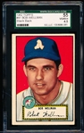 1952 Topps Baseball- #41 Bob Wellman, A’s- SGC 55 (Vg-Ex+ 4.5)- Black Back