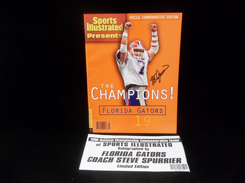 January 1997 Sports Illustrated Florida Gators Champions Special Commem. Ed. Signed on Cover by Spurrier!