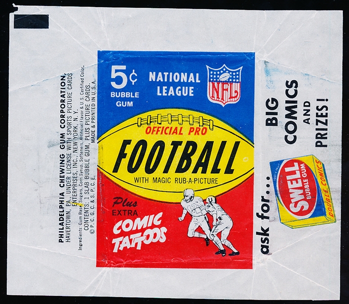 1965 Philly Football- 5 Cent Wrapper