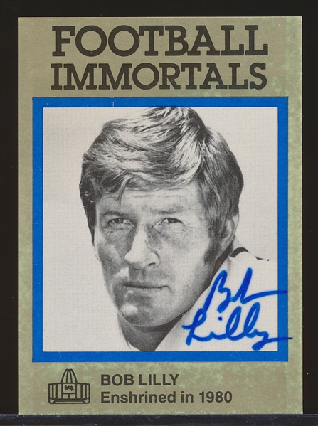 Autographed 1985-87 Football Immortals #70 Bob Lilly, Cowboys