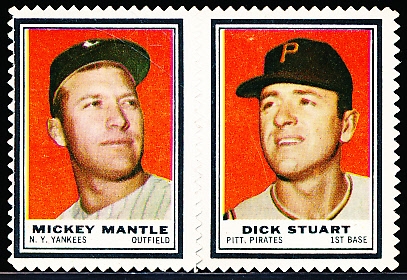 Lot Detail 1962 Topps Bb Stamp Pair No Tab Mickey Mantle Dick