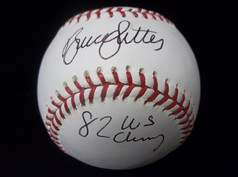 Autographed and Inscribed Bruce Sutter Official MLB Baseball