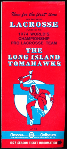 1975 Long Island Tomahawks Professional Lacrosse Ticket Order Form