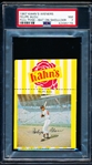 1967 Kahn’s Baseball- Felipe Alou, Braves- PSA NM 7 – (Full Pose, Bat on Shoulder)- With Top Ad Tab