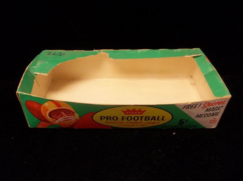1961 Fleer Football- Wax Display Box Bottom- Series 2 (AFL)