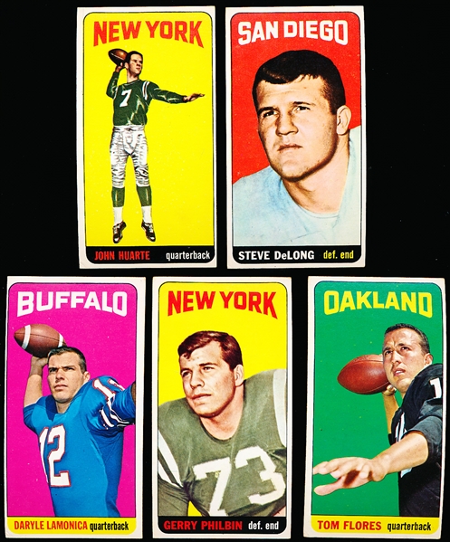 1965 Topps Football- 5 Diff