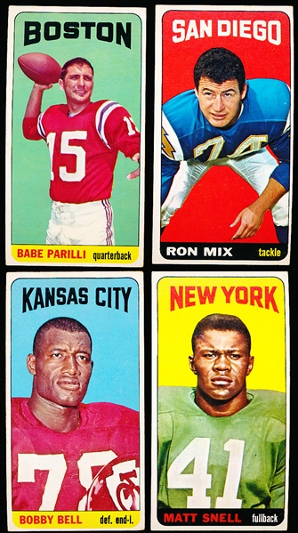 1965 Topps Football- 4 Diff