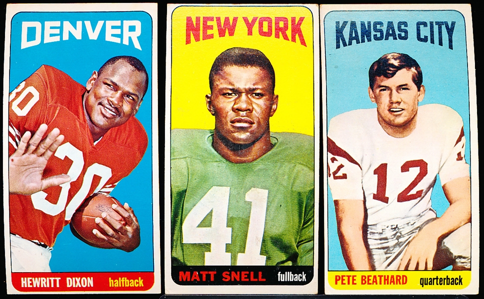 1965 Topps Football- 11 Cards