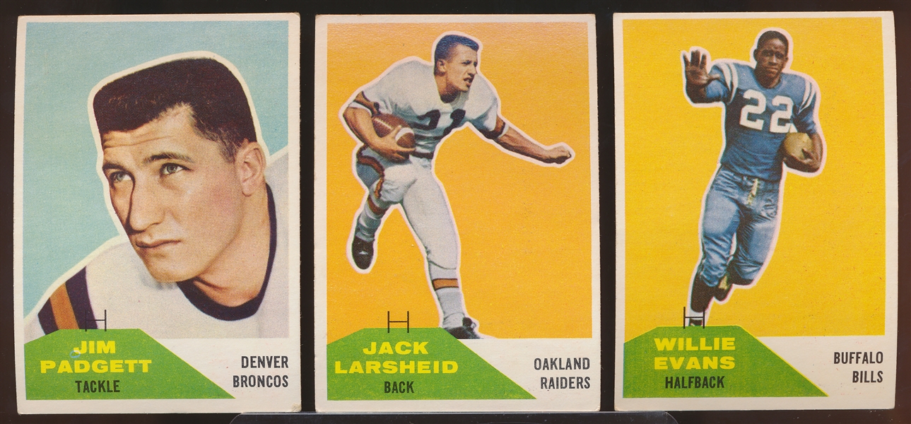 1960/61 Fleer Football- 13 Cards