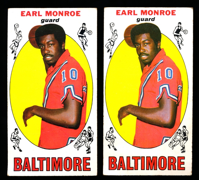 1969-70 Topps Bskbl. #80 Earl Monroe RC- 2 Cards