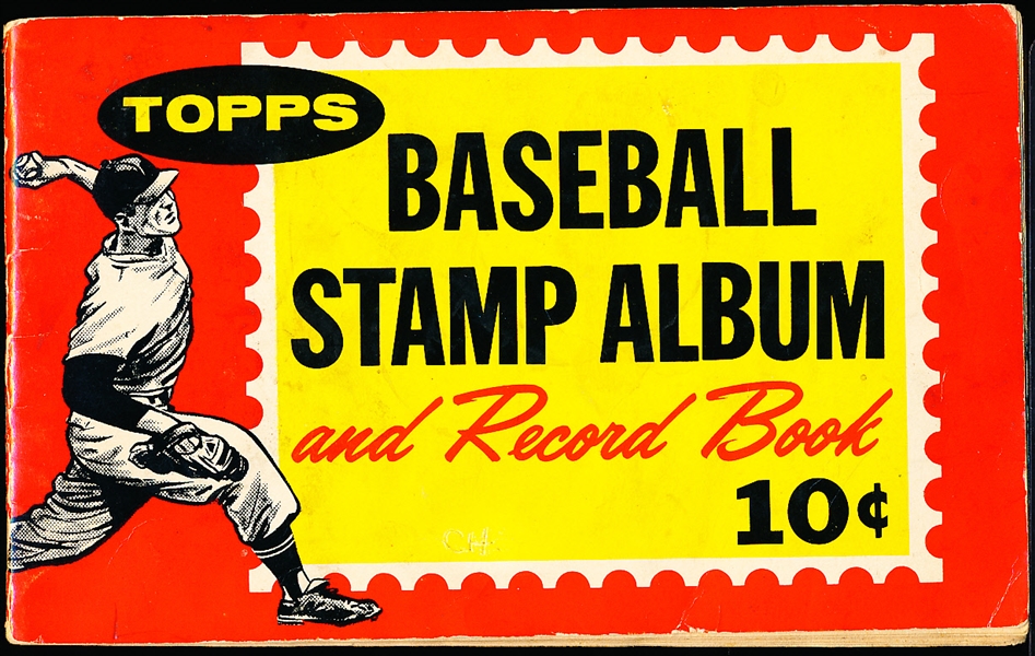 1962 Topps Baseball Stamp Album- with Most Stamps Attached (missing 4)