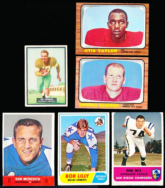 Six Football Cards