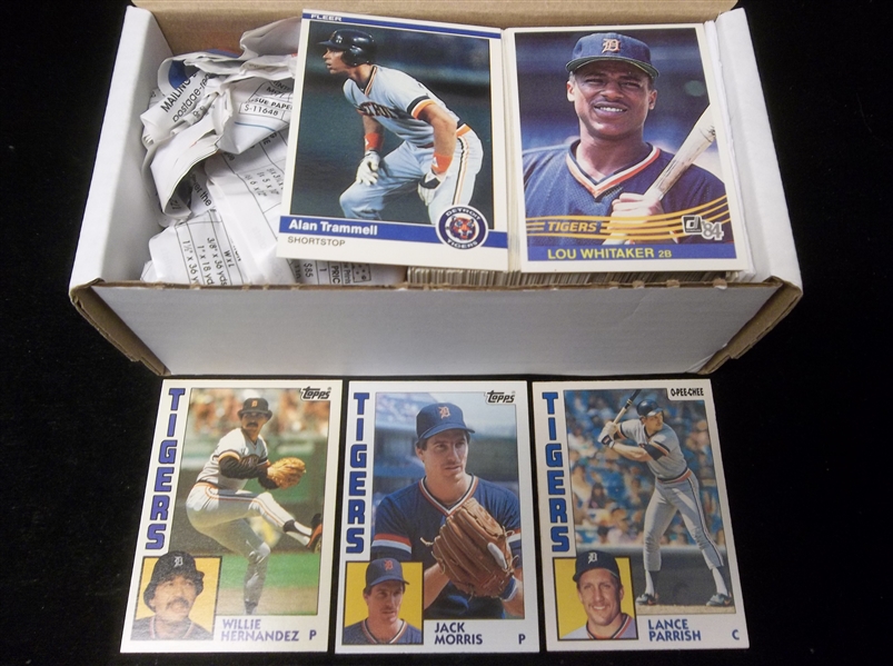 1984 Detroit Tigers Bsbl. Cards- 200+ Cards