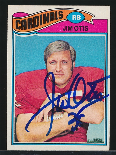 Autographed 1977 Topps Ftbl. #62 Jim Otis, Cardinals