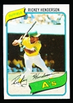 1980 Topps Baseball- #482 Rickey Henderson RC, A’s