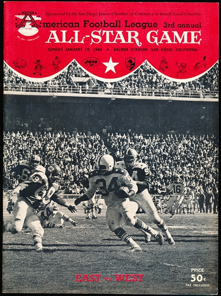 January 19, 1964 AFL All-Star Game Program @ San Diego
