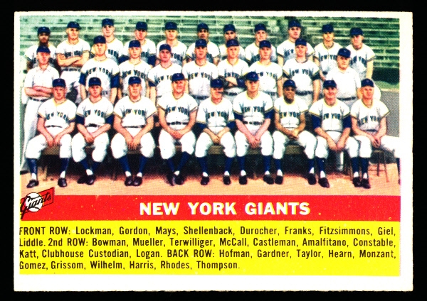 1956 Topps Baseball- #226 New York Giants
