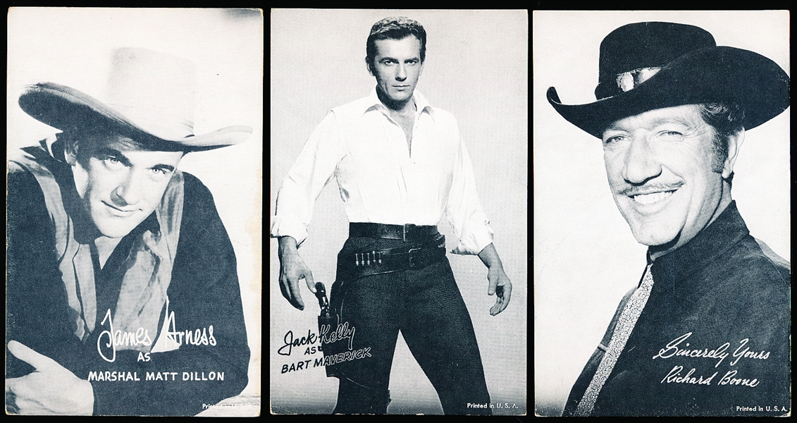 1950’s-60’s Exhibit Westerns Non-Sport- 4 Diff. Cards