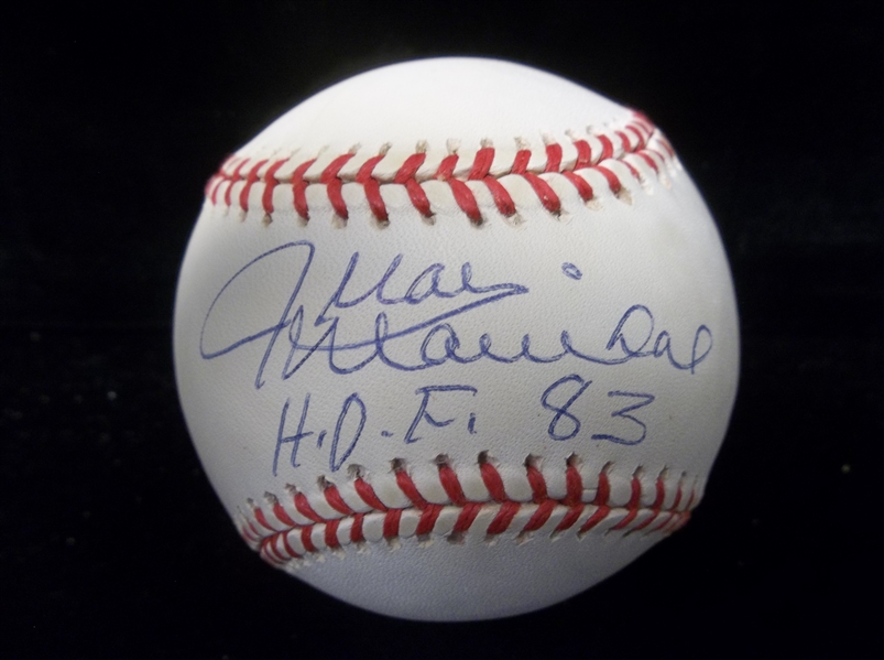 Autographed and Inscribed Juan Marichal Official NL MLB Baseball