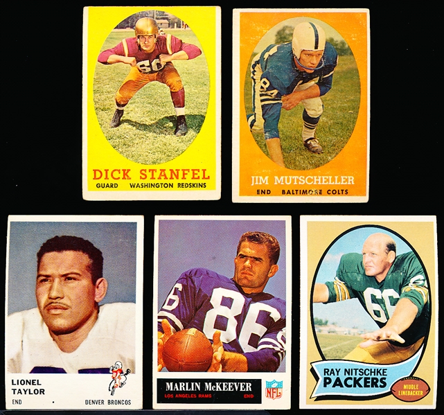 Five Football Cards