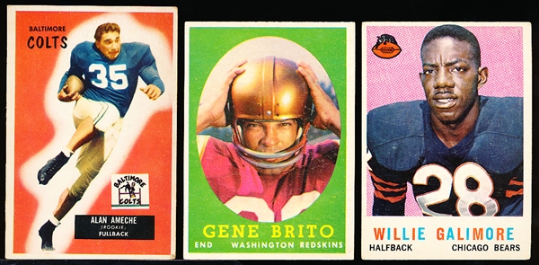 Eleven Vintage Football Cards