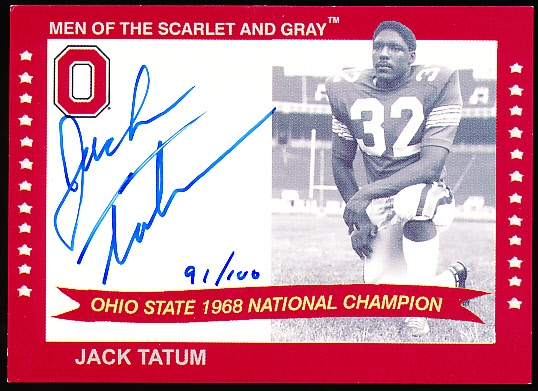 JACK TATUM Kroger WBNS 10 TV Football Oddball Card Ohio State Buckeyes RARE