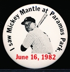 June 16, 1982 Mickey Mantle 2-¼” MLB Pin