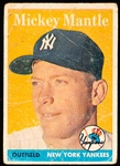 1958 Topps Baseball- #150 Mickey Mantle, Yankees