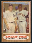 1962 Topps Baseball- #18 Mantle/Mays- NrEx
