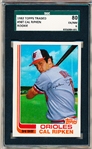 1982 Topps Baseball Traded- #98T Cal Ripken RC- SGC 80 (Ex/NM 6)