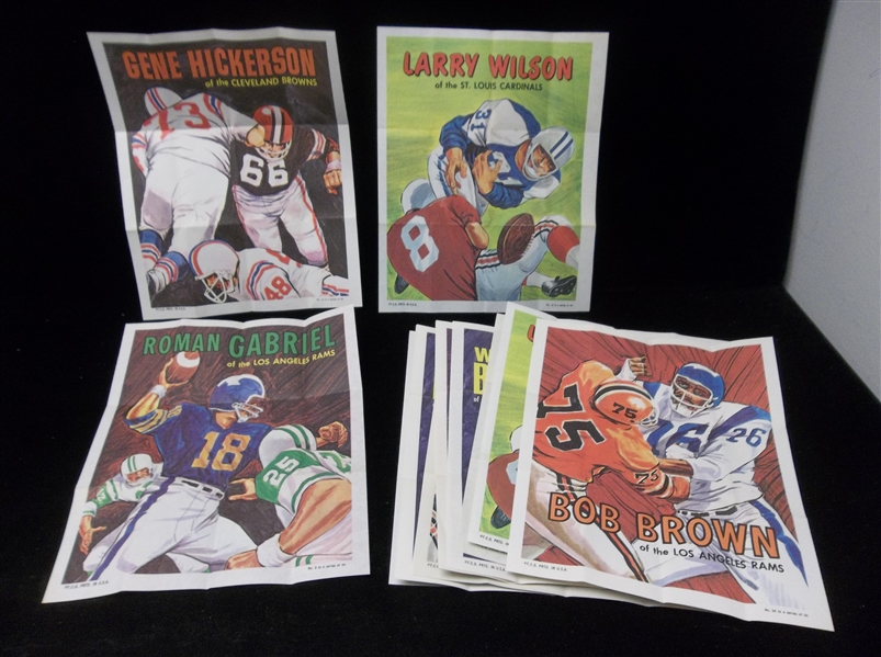 1970 Topps Football Posters- 16 Asst