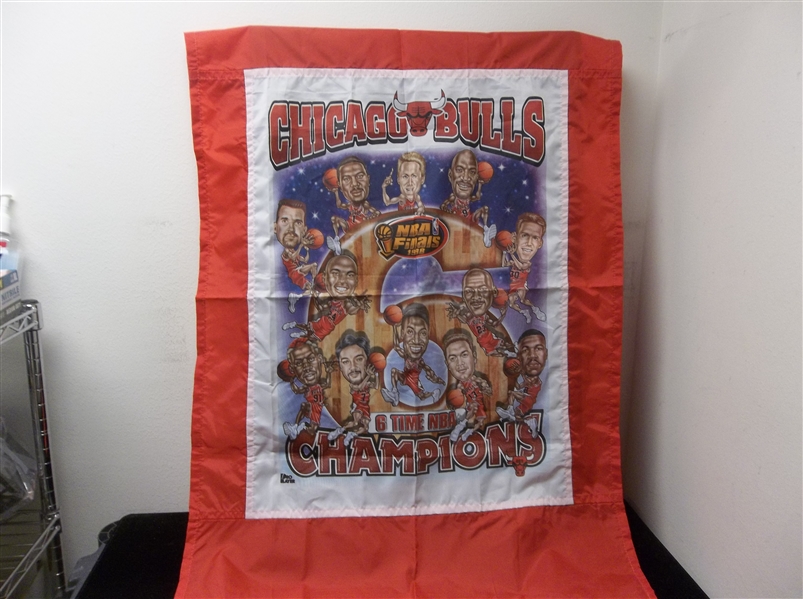 1998 Wincraft Chicago Bulls 6x NBA Champs Approx. 27” x 41” Banner