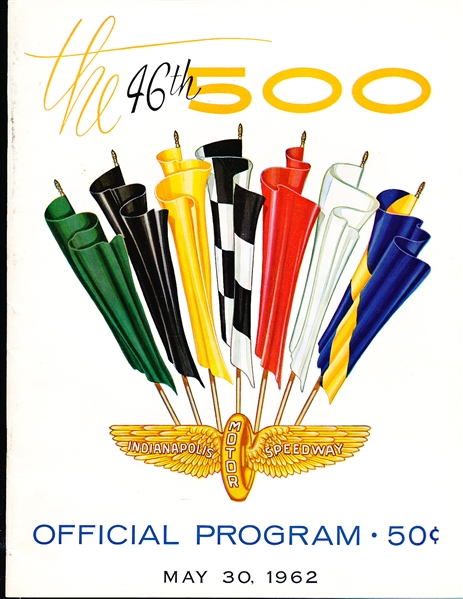 1962 Indy 500 Auto Racing Program