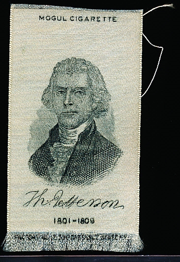 1910’s S77 Mogul Cigarette U.S. President’s Silk- Thomas Jefferson- Green