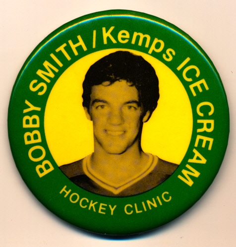 1980’s Bobby Smith Minnesota North Stars/Kemps Ice Cream NHL Hockey Clinic 3” Button