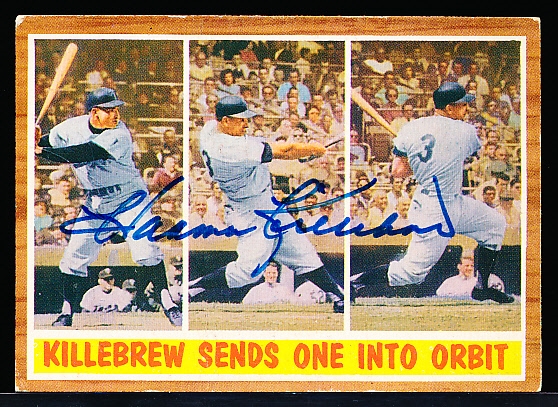 Orders 1962 Topps Harmon Killebrew