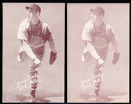 1939-46 Salutation Baseball Exhibits- Bob Feller, Yours Truly- 2 Variations- Both Pitching Versions