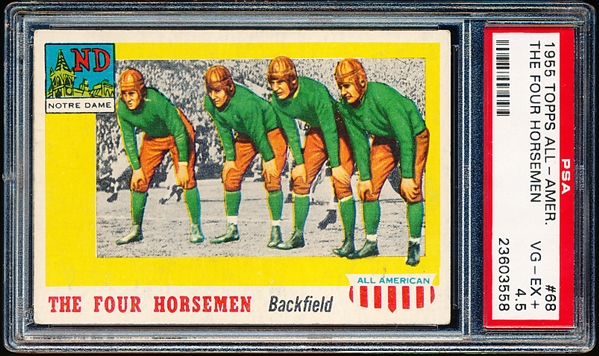 1955 Topps All- American Football- #68 The Four Horseman- PSA Vg-Ex+ 4.5